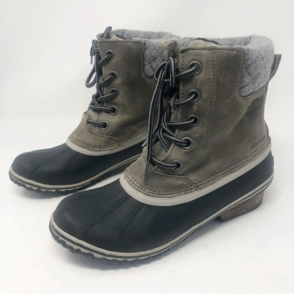 SOREL | Slimpack II Lace - Elk Waterproof Rain & Snow Boots Women’s Size 8.5